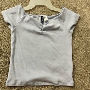 Express Sky Blue Short Sleeve Women's Tee